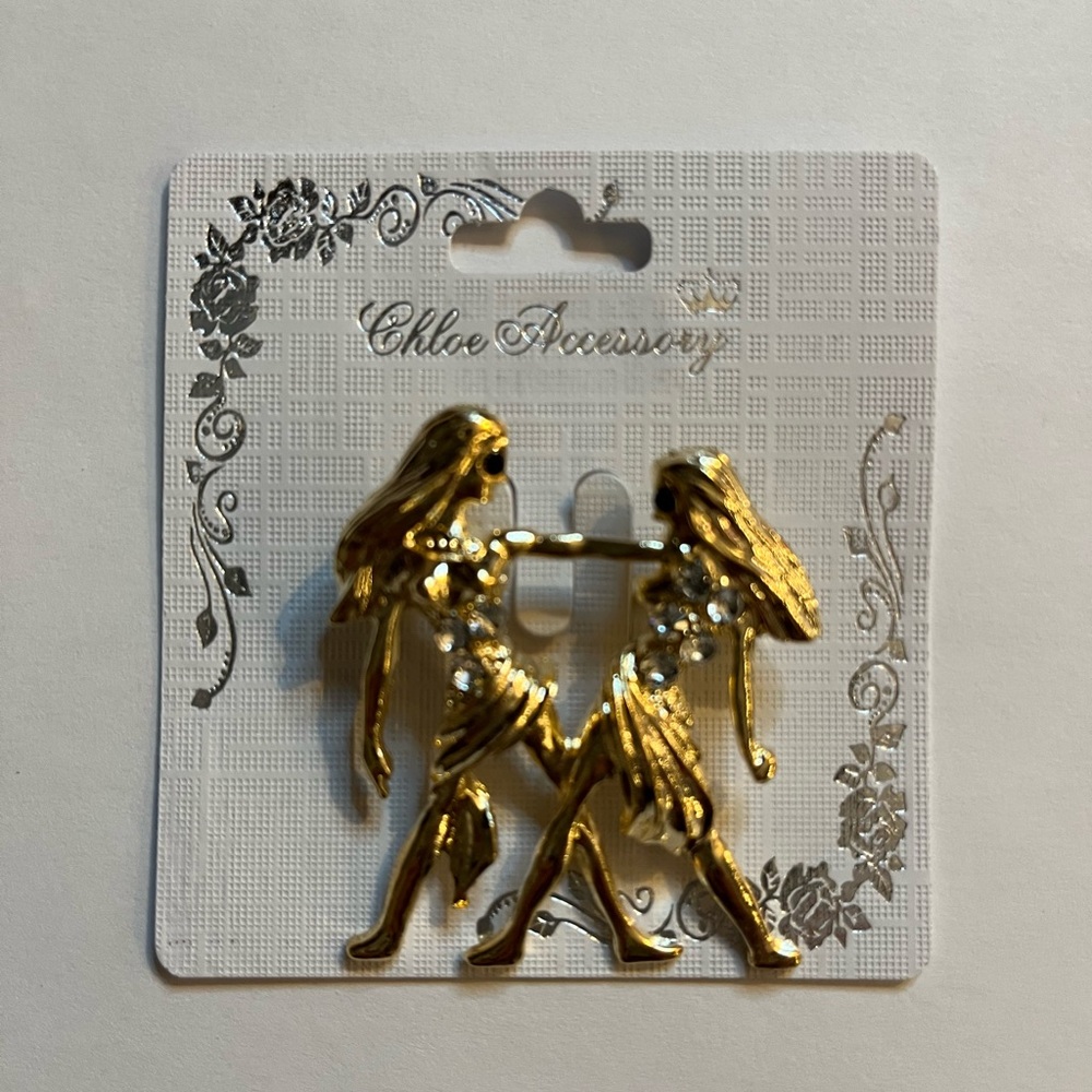 Gold Zodiac Brooch Set - Picture 5 of 13